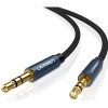 Кабель Ugreen AV112 3.5 мм - 3.5 мм (1 м, черный/синий)